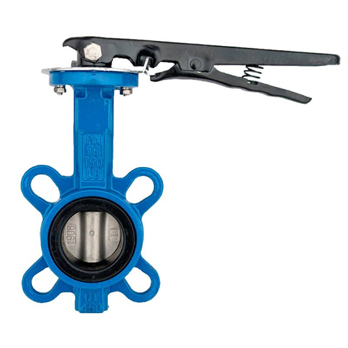 Затвор поворотный дисковый КНР, DN 250, PN 16, межфланцевый, с диском из нержавеющей стали, уплотнение EPDM, ручка