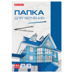 Папка для черчения БОЛЬШАЯ А3 297х420 мм 10 л. 160 г/м2 без рамки BRAUBERG (10 штук в упаковке)
