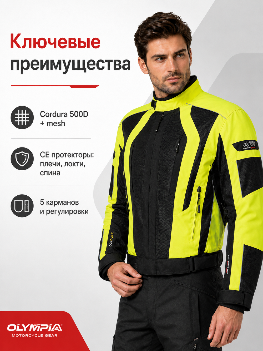 Куртка OLYMPIA Airglide 5 Neon Yellow Medium M