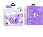 Bluetooth - гарнитура HOCO W42 Cat, накладные, BT5.3, 400mAh Purple Grape