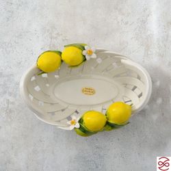 Корзина с ручками овальная Orgia Лимоны 28*20 см