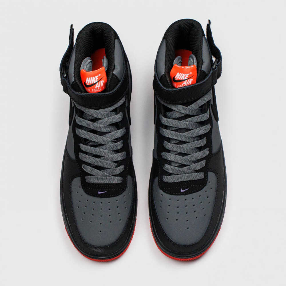 кроссовки Nike Air Force 1 Mid Grey / Red Ftwr.