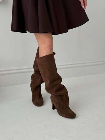 Сапоги из натуральной замши