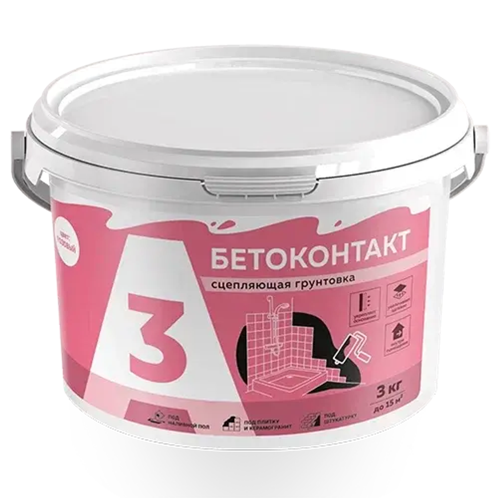 A3  БЕТОКОНТАКТ сцепляющая грунтовка  3кг (ИжСинтез)