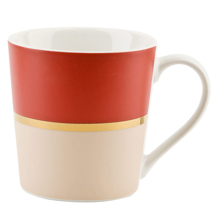 Кружка фарфоровая (глянец/матовый) "Персиковый бархат" v=390мл. (min12) (транспортная упаковка)