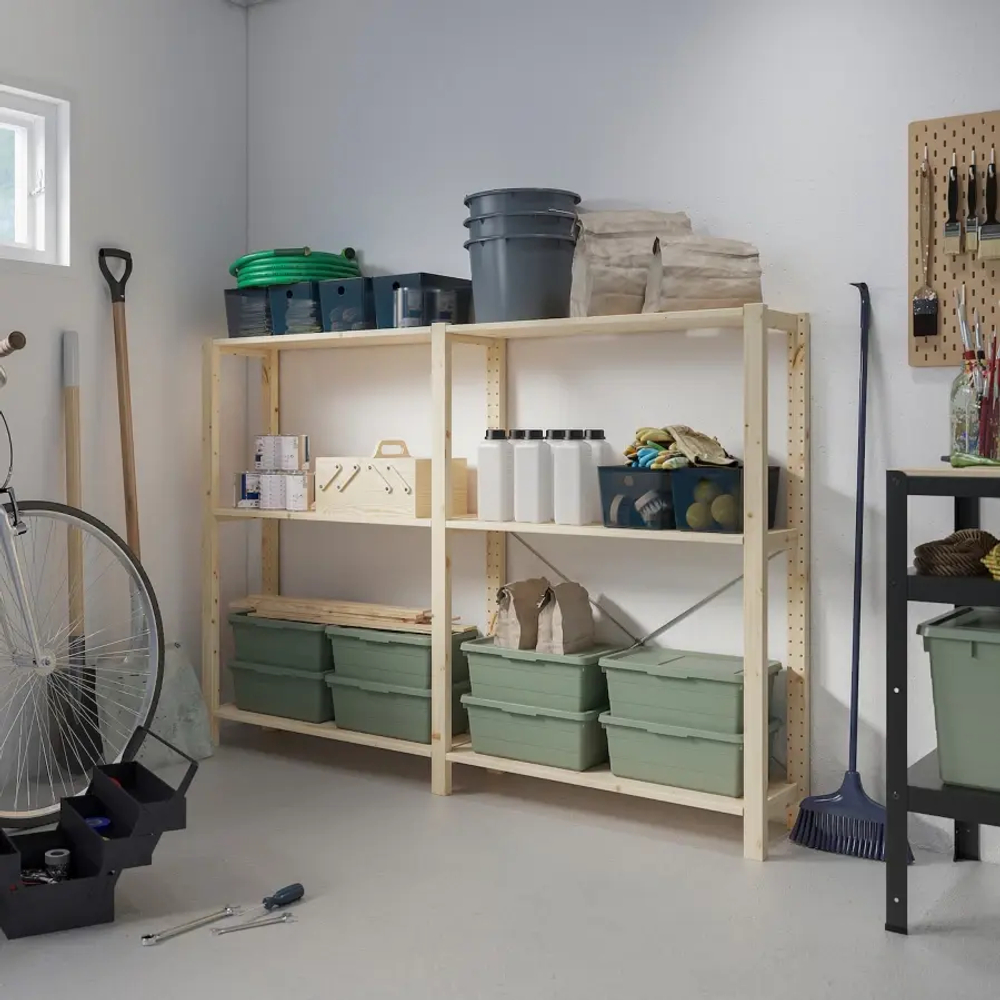 Стеллаж - IKEA IVAR, 174х30х124 см, сосна, ИВАР ИКЕА