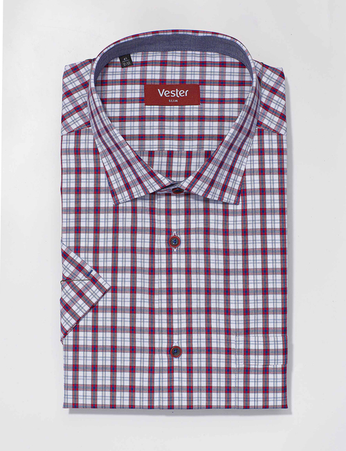 Сорочка мужская VESTER длинный рукав, прямой или приталенный силуэт 51514 14