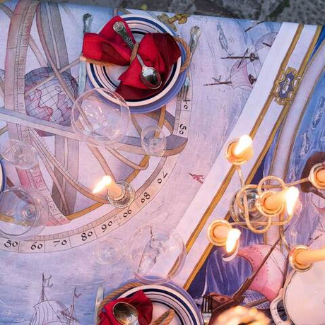 Скатерть 170x170 Tessitura Toscana Telerie Bounty White