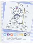 Раскраска 198х260 мм Проф-Пресс "Космические приключения", скрепка, 8 л., обл. цел. картон, Уф-лак.