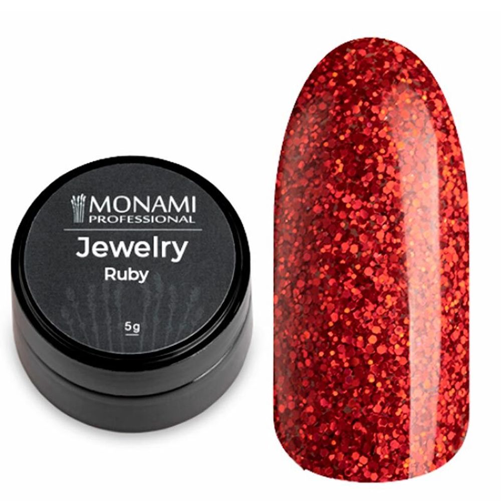 Monami Гель-лак Jewelry Ruby, 5 гр