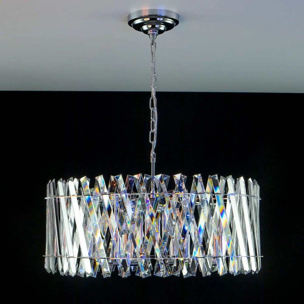 Citilux Ингвар CL334281 Люстра подвесная хрустальная Хром