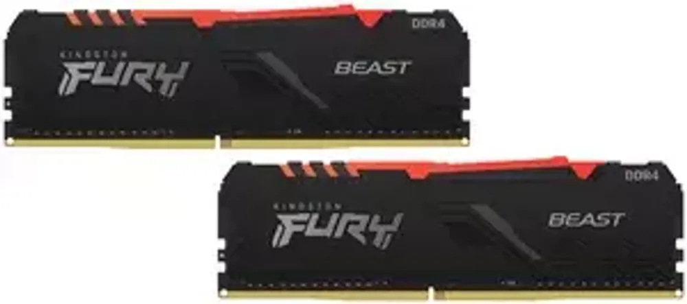 Оперативная память Kingston FURY Beast RGB 16 ГБ (8 ГБ x 2) DDR4 3200 МГц DIMM CL16 KF432C16BBAK2/16