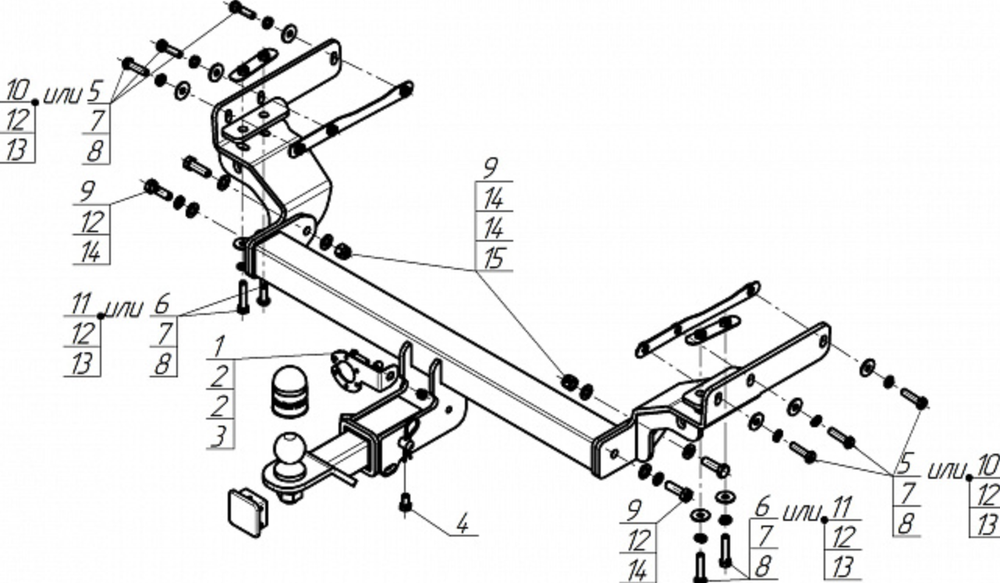 Фаркоп с эл-кой Smart для Mitsubishi Outlander 4 2022-2024 (паспорт и сертификат в комплекте) 91315-E.Motodor