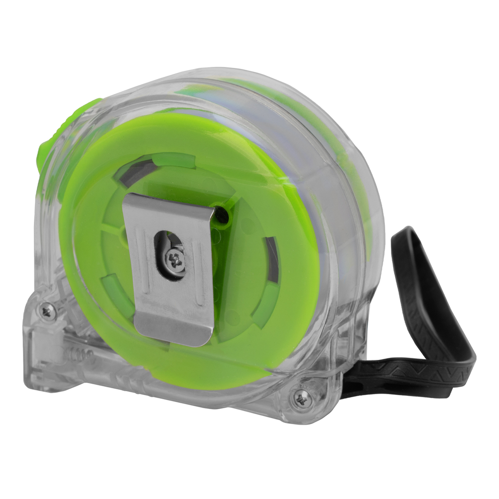 Рулетка Кварц,прозрачный корпус,амортизатор,7,5 м х 25 мм Сибртех