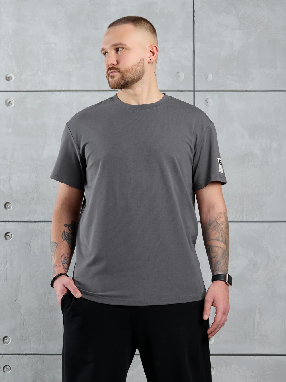 Фуфайка (футболка) мужская Арчи-1 Виотекс СЕРЫЙ