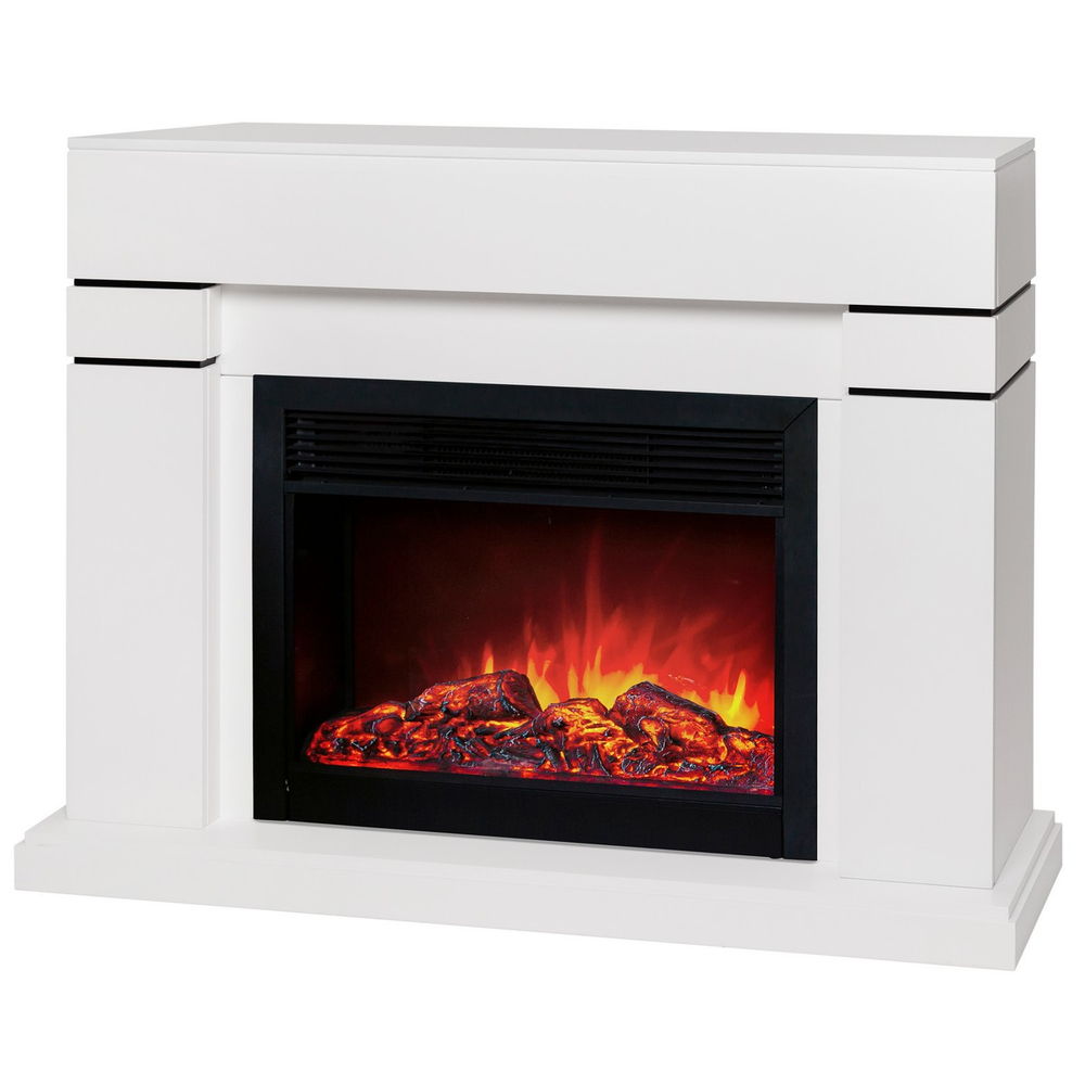 Электрокамин RealFlame Lindelse 26 WT белый с очагом Moonblaze