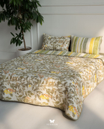 Комплект стеганного покрывала и 2 наволочек Kaj Double-Side Yellow Hermodr 130220319 Иран