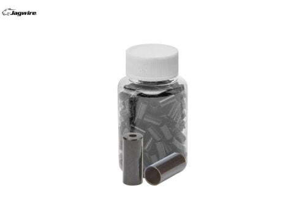 Наконечник оплетки тормоза, 5,0 мм алюминиевый, Jagwire (черный, 14F000000023)