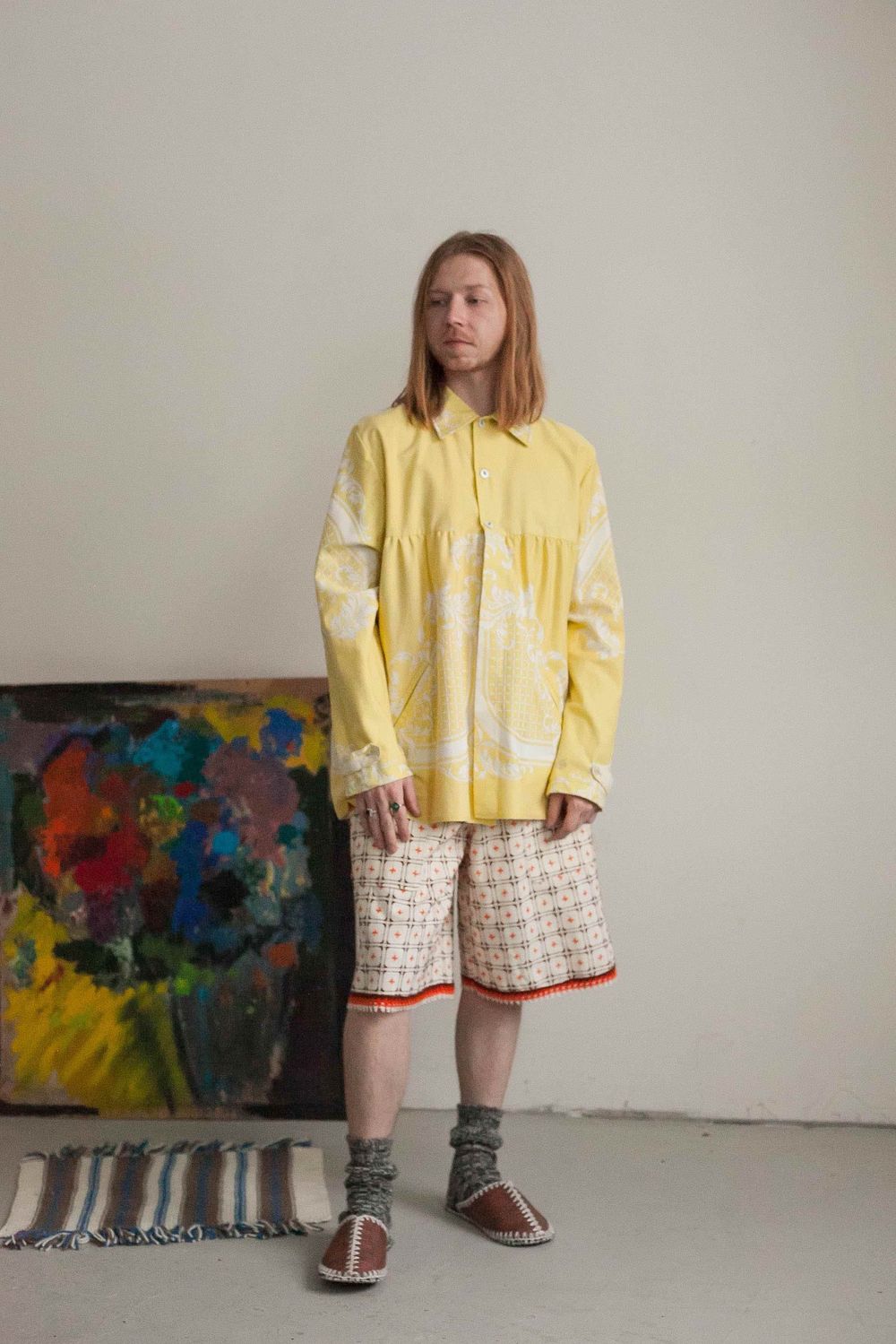 Рубашка Soeurs Mustard Yellow Long Sleeve Shirt