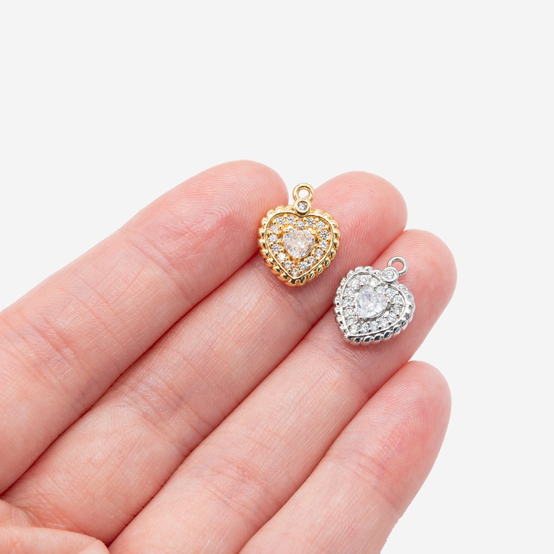 Подвеска "Эйфория", 14*11мм, фианиты, позолота