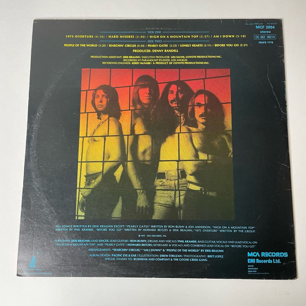 Винтажная виниловая пластинка LP Iron Butterfly Scorching Beauty (UK 1975) Hard Miseree