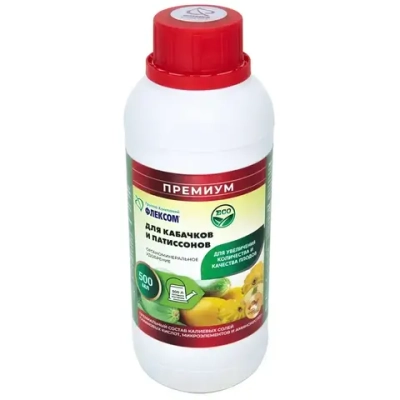 Удобрение органоминеральное ПрофиФлекс для кабачков и патиссонов, Премиум 0,5л