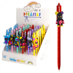 Ручка гелевая Alingar, "Крутой мышь", 0,5 мм, черная, с брелком, круглый, цветной, пластиковый корпус, картонная упаковка