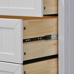 Dipriz Комод белый Карлос из массива сосны, 3 ящика, 86x50x90 см