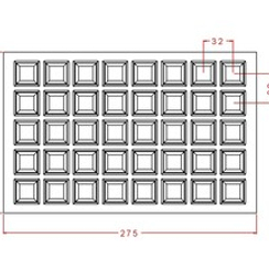 962-у | Форма для шоколадных конфет "Дубайская конфета" (275*175 мм)