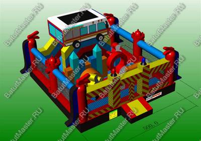 Надувной батут "Пожарная площадка" 6*4*4 м