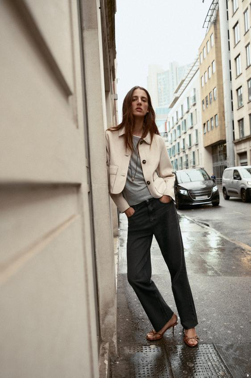 ZARA ДЖИНСЫ Z.02 STRAIGHT ANKLE С ВЫСОКОЙ ПОСАДКОЙ, ЧЕРНЫЙ