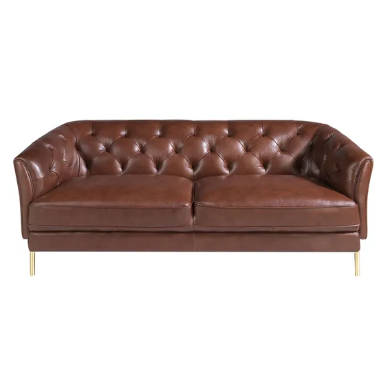 Двухместный диван Angel Cerda KF106-2P, коричневая кожа