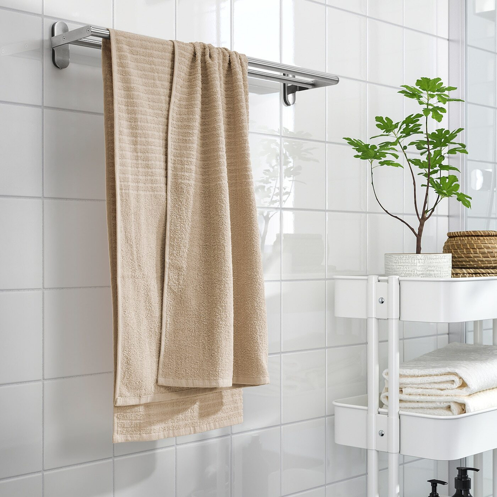 IKEA VÅGSJÖN  (ИКЕА ВÅГСЙÖН)  -  Полотенце банное, светло-бежевое, 70x140 см