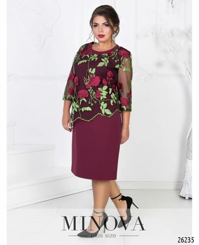 Платье 326-бордо Minova