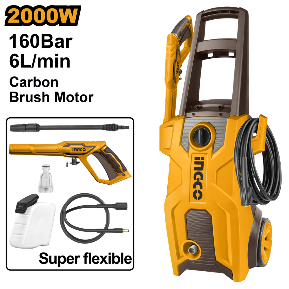 Мойка высокого давления INGCO HPWR20018 INDUSTRIAL 160 бар 2000 Вт