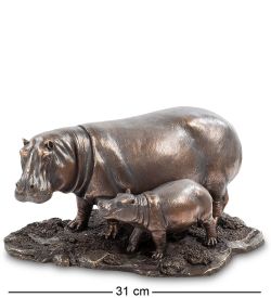 Veronese WS-773 Статуэтка «Бегемот с детенышем»