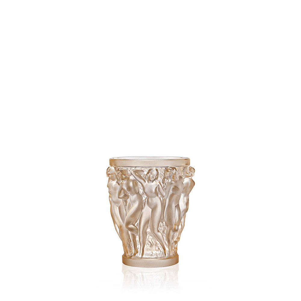 Ваза Lalique Bacchantes золотистая, 14.6 см