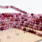 Шпинель граненая, бусины, диаметр около 3,1-3,2 мм, цена за отрезок 19 см (1/2 нити)