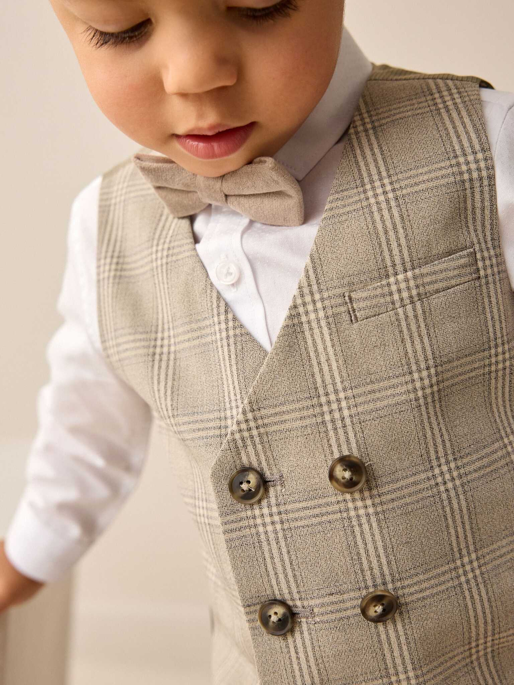 Комплект из трех предметов для мальчика Next E58-838, Бежевый, Белый