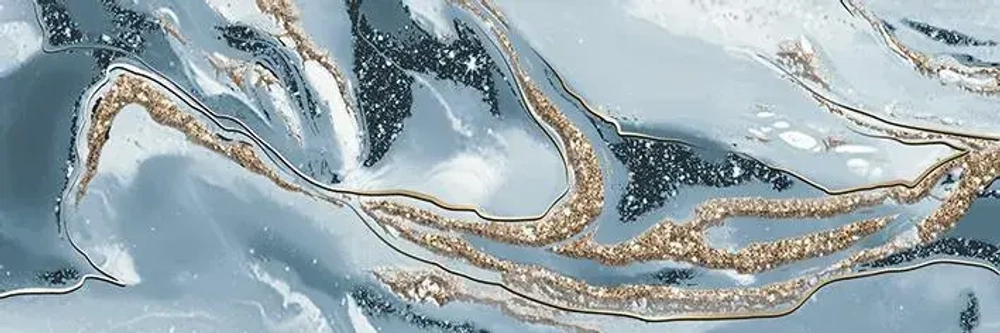 Декоративная плитка ALMA Ceramica DWU11TOR616 Tori 60x20 синий рельефная / глазурованная глянцевая волнистая