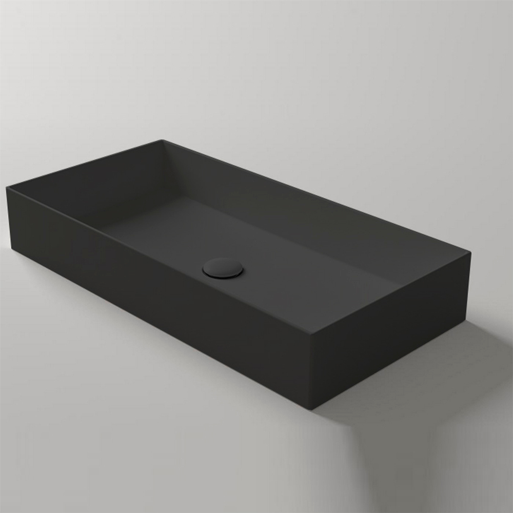 Раковина Simas Agile AG80 Nero Matt накладная 80 см, цвет черный матовый