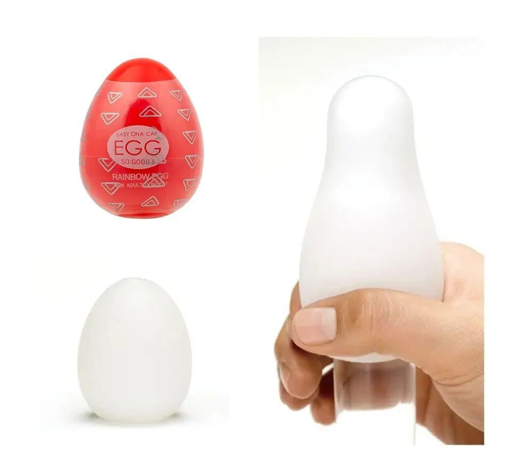 Мастурбатор-яйцо OYO Rainbow Red (Цвет: прозрачный)