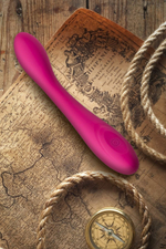 Ярко-розовый стимулятор G-точки G-Stalker - 19,5 см. (Цвет: ярко-розовый)