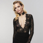 Чёрный ошейник с цепочками Desir Metallique Collar (Цвет: черный с золотым)