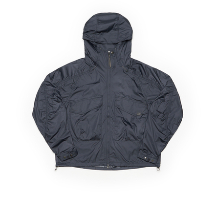 Куртка Nothomme Blue Monte Short-Sleeved Hooded Work Jacket With Curved Blades "Round Mirror Blue"w