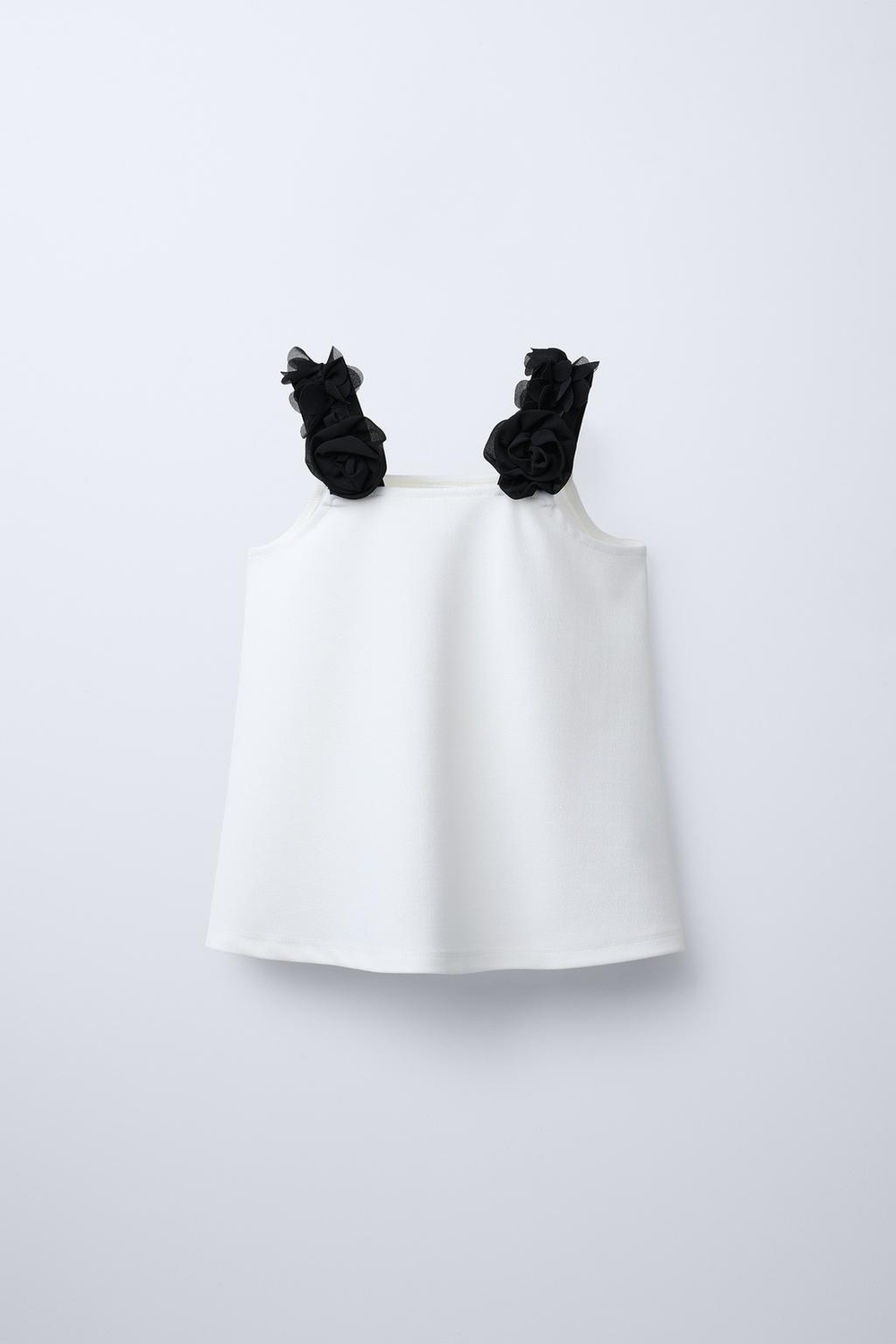 ZARA ТОП-ЖИЛЕТ НА БРЕТЕЛЯХ, БЕЛЫЙ