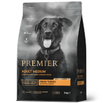 Premier Dog Medium Turkey Сухой корм для взрослых собак средних пород с индейкой, 3 кг