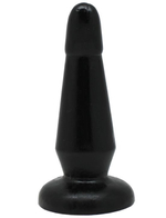 Чёрная анальная пробка с загнутым кончиком - 13 см.