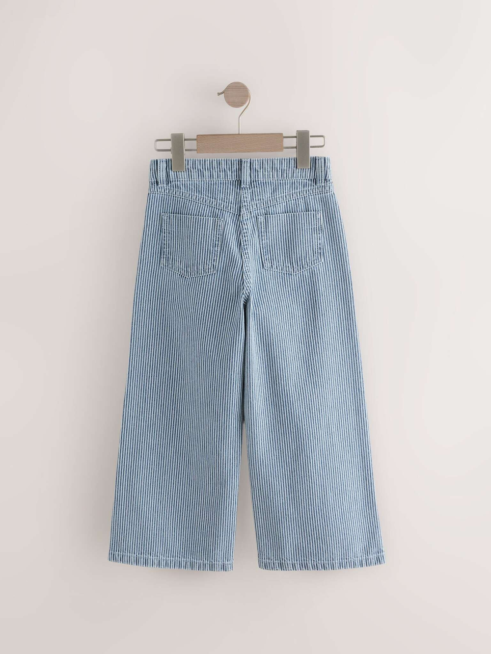 Джинсы широкие для девочки Next E89-693, Синий, Белый