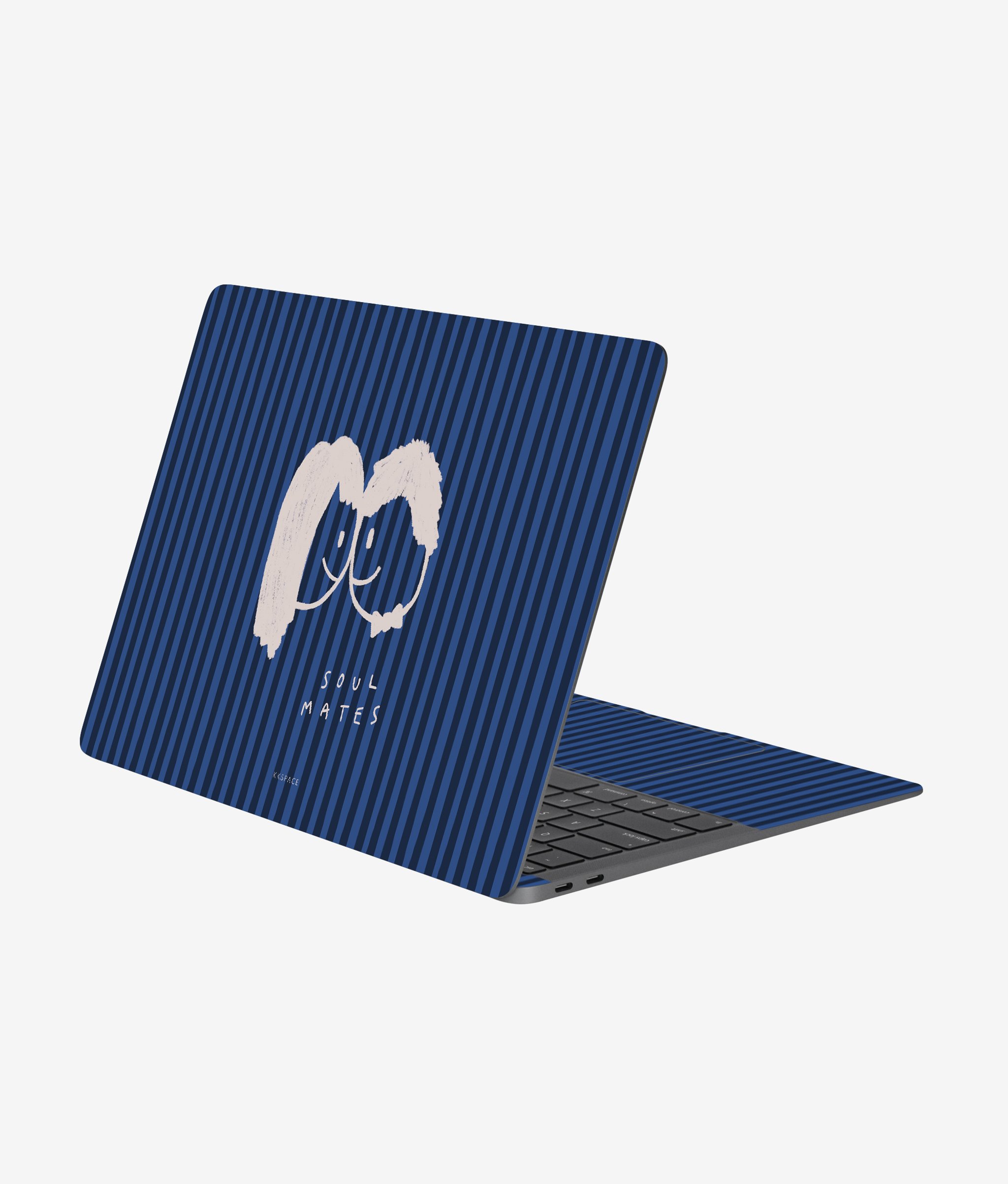 Виниловая наклейка SOULMATES (голубой) для MacBook